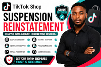 reinstate tiktok shop, fix account suspension, and tiktok verification issues