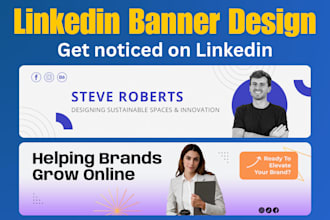 design a premium and professional linkedin banner