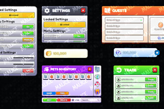 create a professional UI and UX desgin in roblox studio