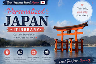 create a personalized japan travel itinerary