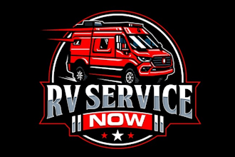 design unique rv mobile service company logo