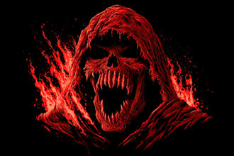 design t shirt dark or horror graffiti style for edgy streetwear
