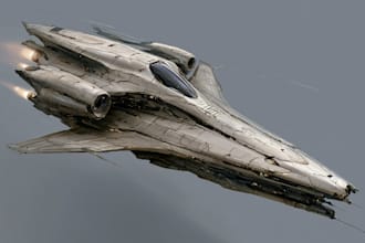 draw spaceship concept art or design a starship or scifi