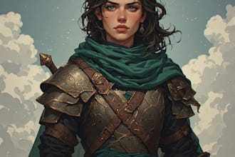 draw fantacy character art and dnd character art