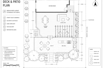 draw architect site plan, plot plan and backyard landscape plan for city permit