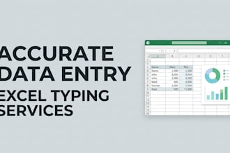 do accurate data entry and excel typing tasks