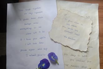 write beautiful handwritten letters, quotes and messages