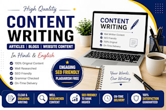 write hindi and english articles and blog posts