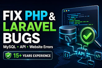fix PHP laravel mysql bugs and website errors