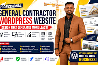 build a professional wordpress website for contractors