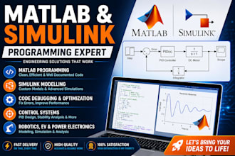 do matlab programming, simulink modeling and code debugging