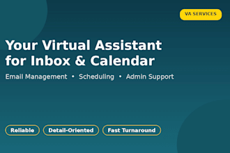 be your virtual assistant for email and calendar management
