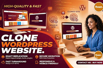 duplicate website clone website, clone wordpress website