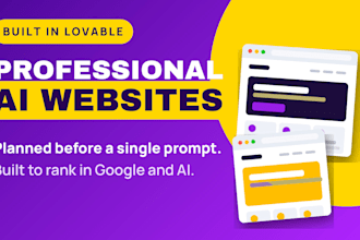 build a professional ai website in lovable with seo