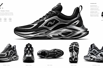 create unique graphic design and brand visuals for sports footwear