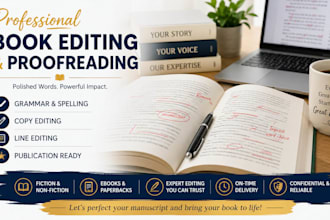 professionally edit and proofread your book for publication