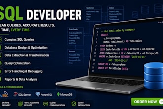 write sql queries, database design, and data analysis