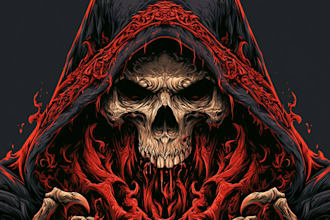 make unique tshirt design dark art japanese illustration
