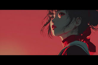 design anime manga and banner  art