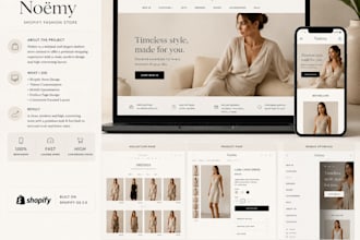 design a high converting shopify fashion store