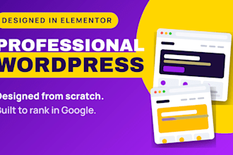 design a professional wordpress website in elementor