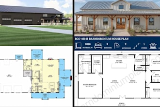 do barndominium floor plan, house plan blueprint, 3d rendering barndominium plan