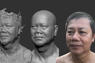 3d scan cleanup fix mesh stl file scan cleanup head in 3mf for 3d printing