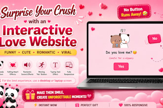 create a surprise love proposal page