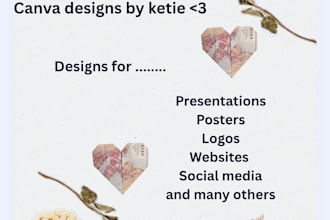 design anything on canva or photoshop