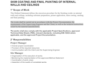 write method statements rams and itp plans experienced site manager