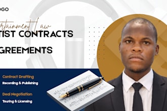 write or review standard music, film and entertainment contracts, agreements