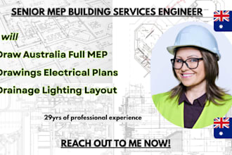 draw australia full mep drawings electrical plans drainage lighting layout
