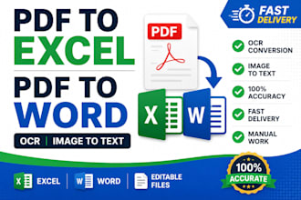do PDF to excel, PDF to word and image to editable text
