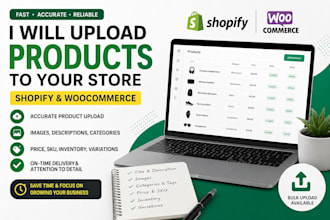 upload products to shopify or woocommerce accurately