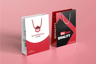 design premium shopping bag, tote bag, gift bag design