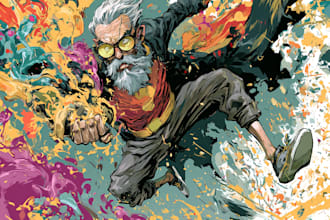 superhero character for comics