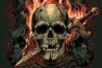 create a custom alien, horror, or fantasy tshirt design