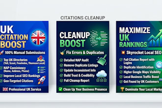 do UK citation cleanup and boost