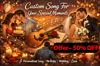 create a custom song for birthdays, weddings, and couples