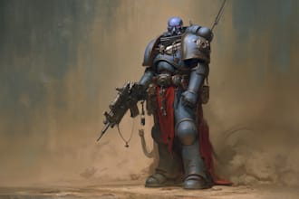 draw you as a space marine from warhammer 40k in my style