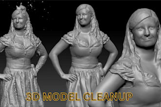 do 3d scan cleanup repair stl file mesh cleanup 3d model cleanup for 3d printing