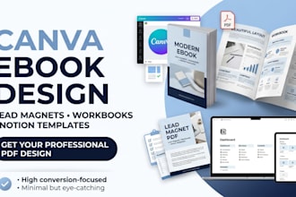 do canva lead magnet ebook, workbook, notion template