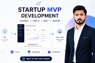 build your startup mvp with lovable replit bolt and base44