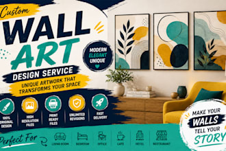 design custom wall art prints for home and office