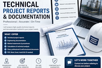write professional technical project reports and documentation