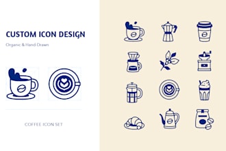 create modern custom icons with a soft and minimalist style