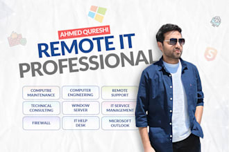 be your remote IT support specialist for windows, mac, linux