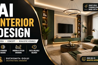 create realistic ai interior design and 3d visualization