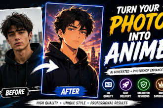 turn your photo into stunning anime portrait ai art