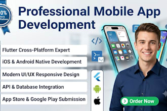 do mobile app development, android app ios app creation, flutter app developer